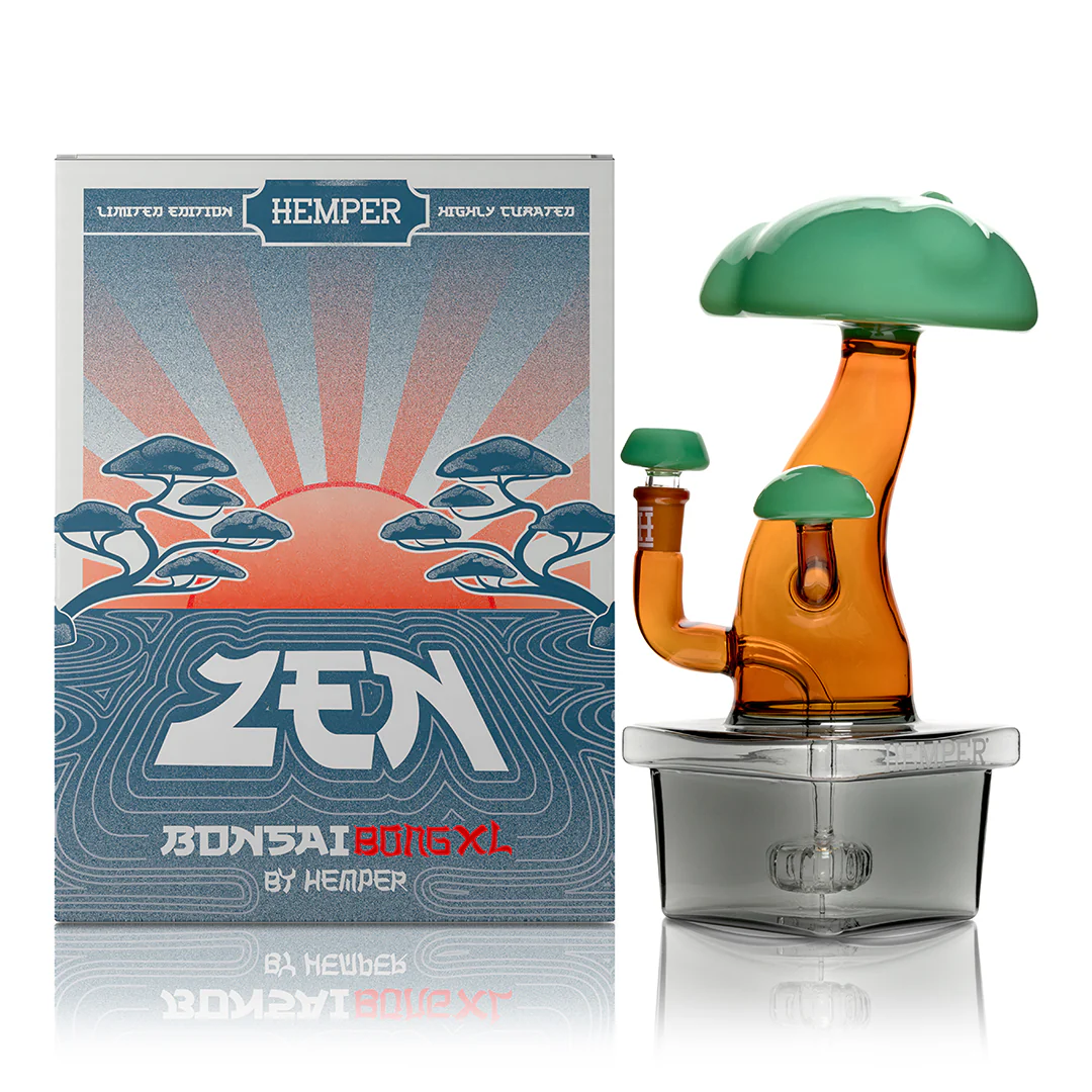 Bonsai XL Bong with expansive bonsai tree design, integrated branch bowl, durable glass, and deep chamber for smooth, cooled hits and elegant smoke sessions.