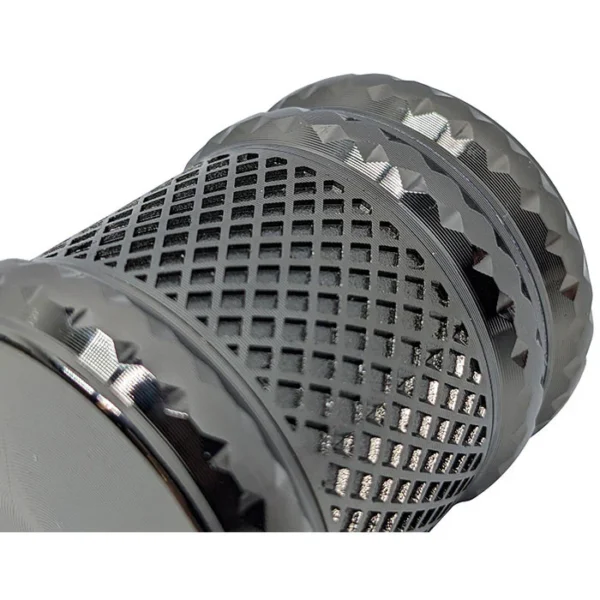 DRR - 1.7" 4Part Zinc Gem Grid Grinder - Gun Metal/Black - Image 4