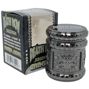 DRR - 1.7" 4Part Zinc Gem Cut Skull 1 Grinder - Gun Metal/Black