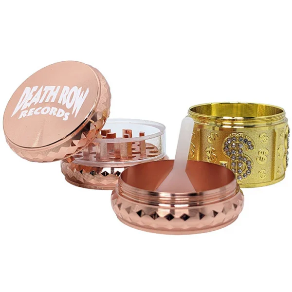 DRR - 1.7" 4Part Zinc Window Gem Cut USD Grinder - Copper Gold - Image 2