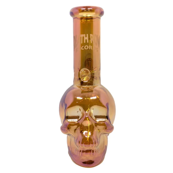 Death Row Records - 8" Assorted Metallic Skull Beaker Water Pipe - with 14M Bowl - Image 5