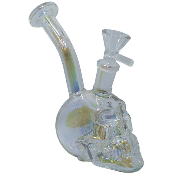 Death Row Records - 5.5" Assorted Metallic Skull Water Pipe - with 14M Bowl - Image 4