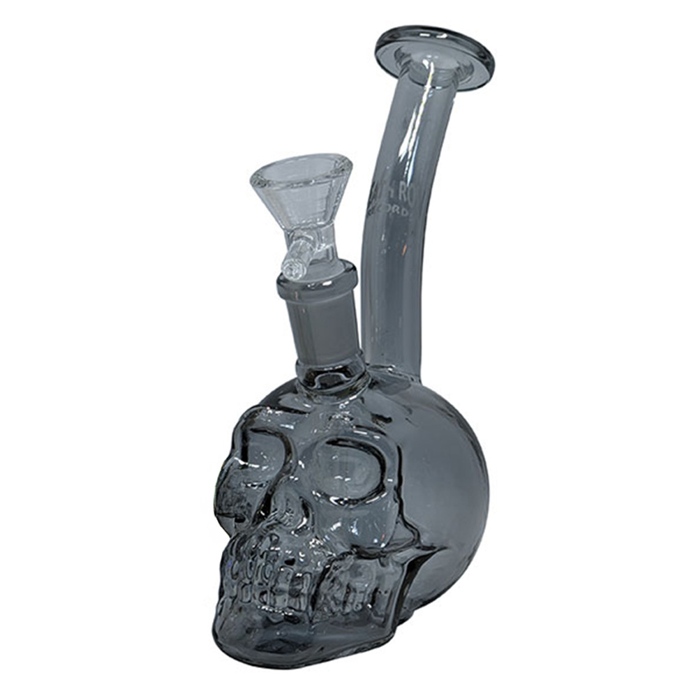 Death Row Records - 5.5" Metallic Skull Water Pipe - Smoke - Image 2