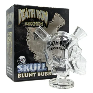 Death Row Records - 3" Skull Blunt Bubbler - Clear