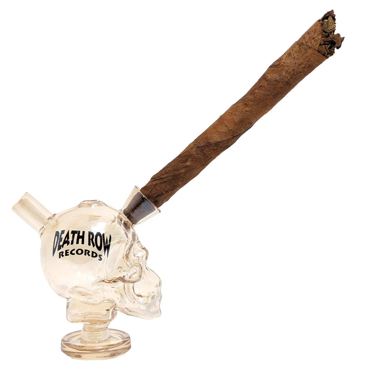 Death Row Records - 3" Skull Blunt Bubbler - Gold - Image 2