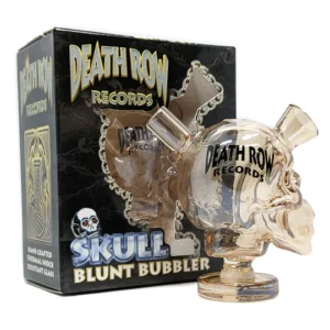 Death Row Records - 3" Skull Blunt Bubbler - Gold