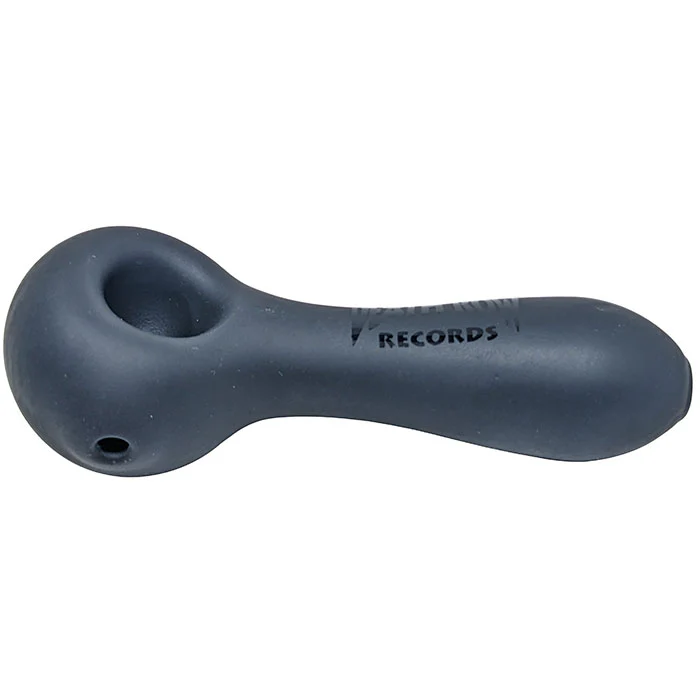 Death Row Records - 4" Sand Blasted Spoon Hand Pipe - Black - Image 2