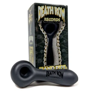 Death Row Records - 4" Sand Blasted Spoon Hand Pipe - Black