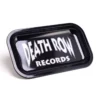 Rectangular DRR metal rolling tray, 27 cm × 16 cm, featuring classic Death Row Records logo with a modern “Old School” design; durable, smooth surface for rolling, prepping, and organizing materials.