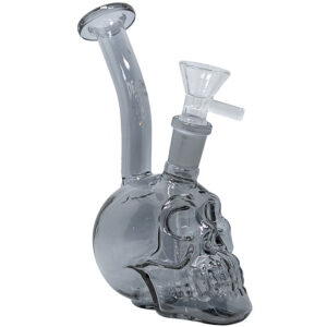 Death Row Records - 5.5" Metallic Skull Water Pipe - Smoke