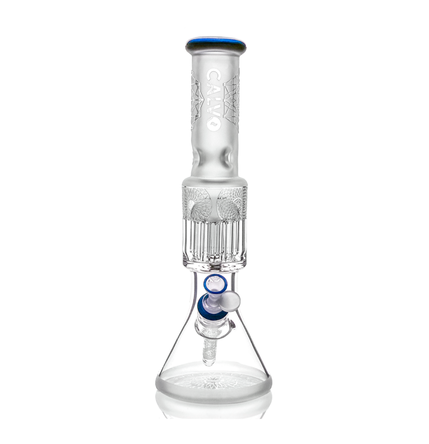 Calvo – Sandblasted Beaker Bong Blue – 42cm - Image 2