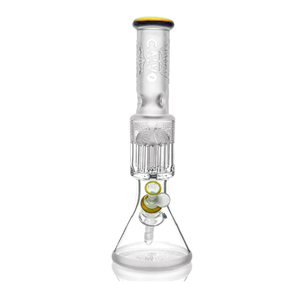 Calvo – Sandblasted Beaker Bong Yellow – 42cm - Image 2