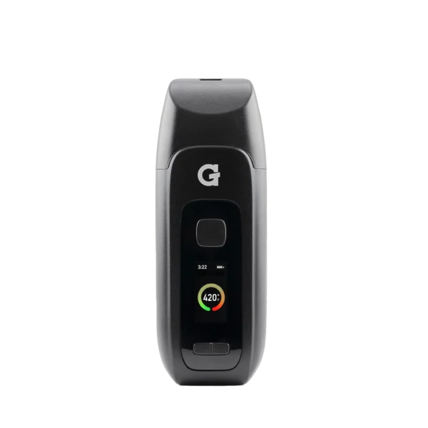 G Pen Dash+ compacte dry herb vaporizer met OLED-display, hybride verwarming, USB-C batterij en magnetische mondstuk